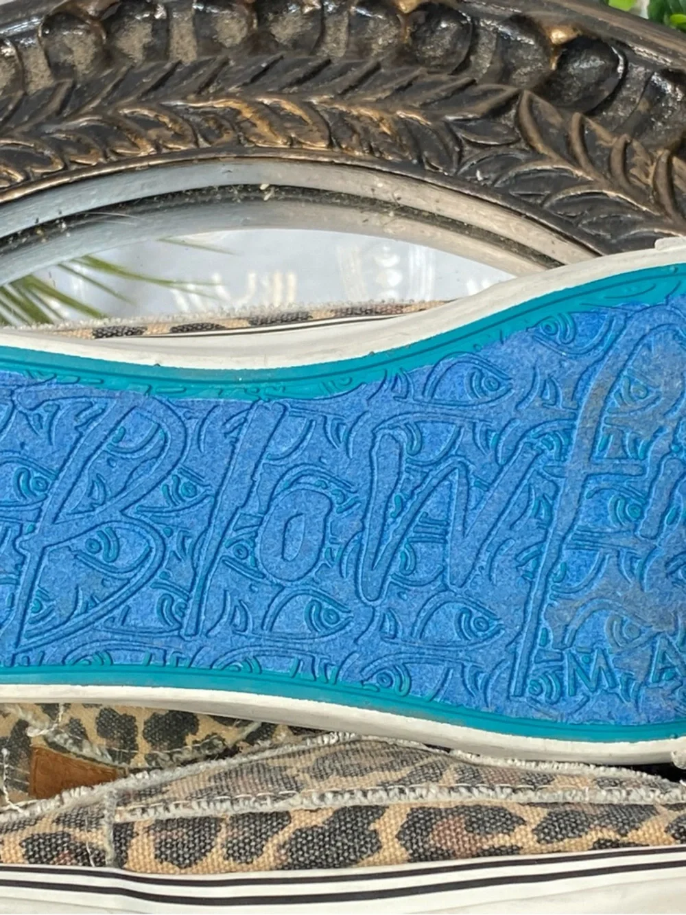 Blowfish Tan and Black Leopard Canvas Slip-On